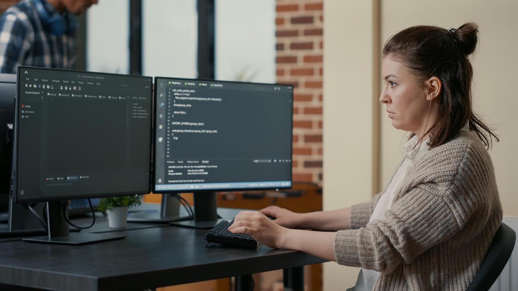 Blockchain development workspace showing code editor and testing environment